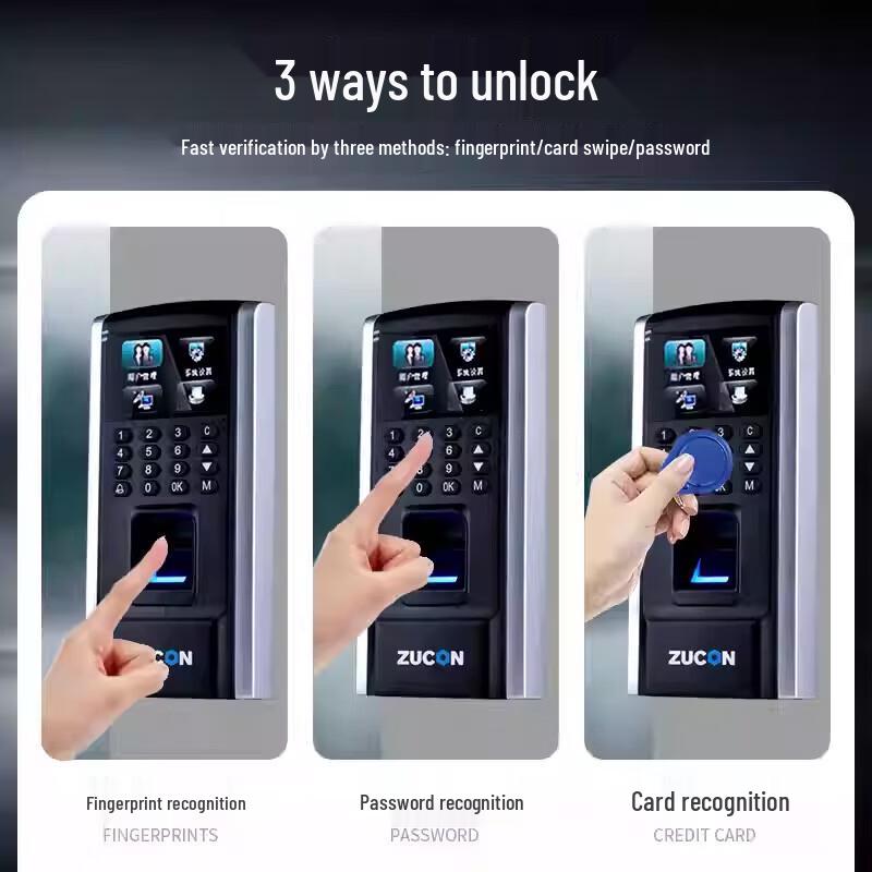 ZUCON F9 Fingerprint Access Control & Time Attendance Terminal CN plug (adapter included)