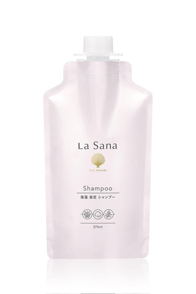La Sana Seaweed Sea Mud Shampoo with a Refreshing Sweet and Sour Rosehip Scent (375ml Refill)