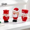 Decorative Figurine Set 2Pcs Mini Christmas Figurine, Cute Santa Claus Nutcracker Soldier Dolls, DIY Accessories Ornaments for Micro Landscape