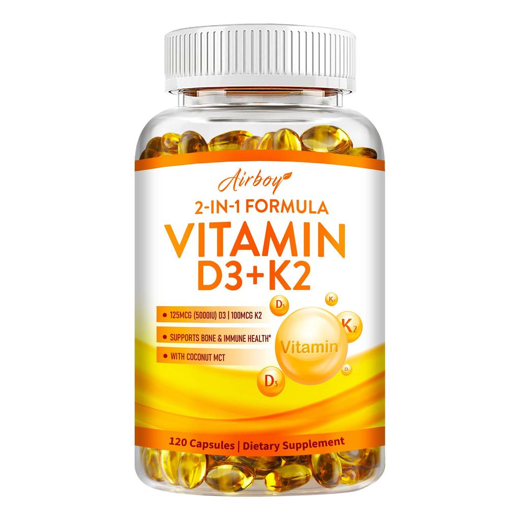 Vitamin D3 + K2 - Coconut Oil - Bone & Joint Health,Immune and Metabolic Support