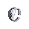 Stacked Combination Set Couple Index Finger Ring New Tai Chi Gossip Pattern Yin and Yang Tai Chi Ring Opening Adjustable