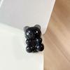 Jelly Solid Color Hard Bear Mobile Phone Airbag Bracket Pasted Retractable Desktop Watching Drama Support Decorative Ring Woman