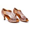 Satin Latein Tanzschuhe für Damen Erwachsene Sexy High Heels Strass Ballroom Tanzschuhe Tango Salsa mit Absatz 7,5cm