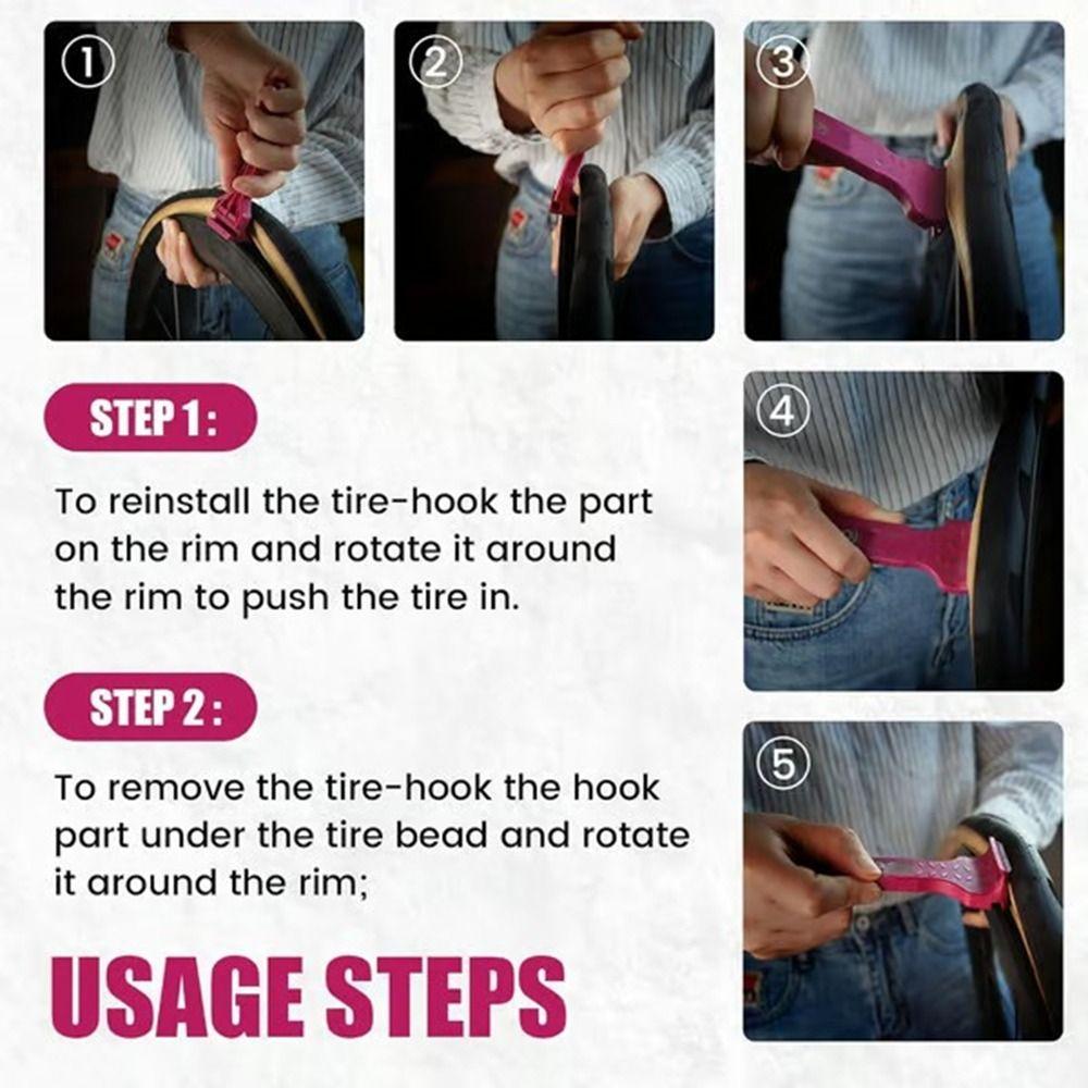 Portable Tire Repair Tool 2-in-1 Bike Tire Changing Tool Bicycle Tyre Lever  Tire Removal