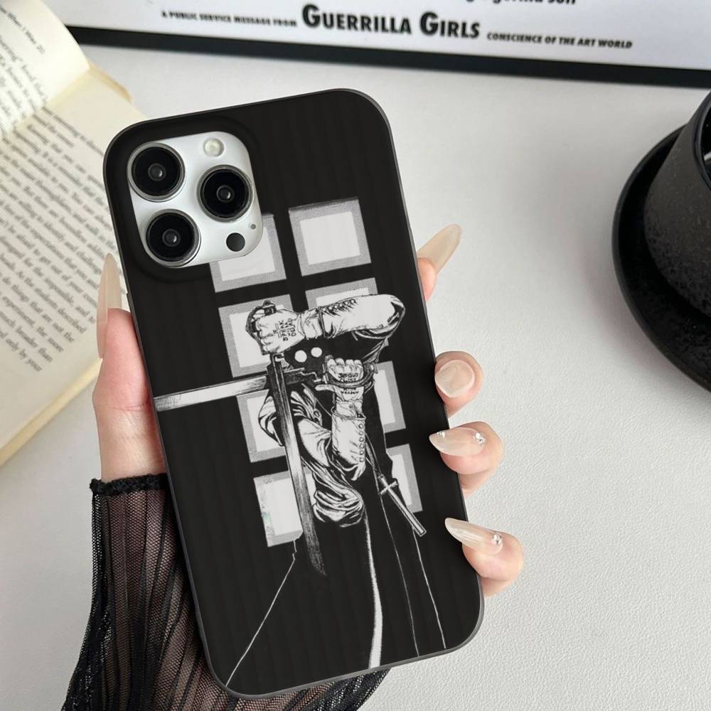 Horror Anime Hellsing For IPhone 17 16 15 Plus Pro Max 12 14 Plus 11 13 Wave Corrugated Stripe Funda Phone Cover