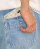 RONRON Floral Lined Wide Denim Pants Light Blue