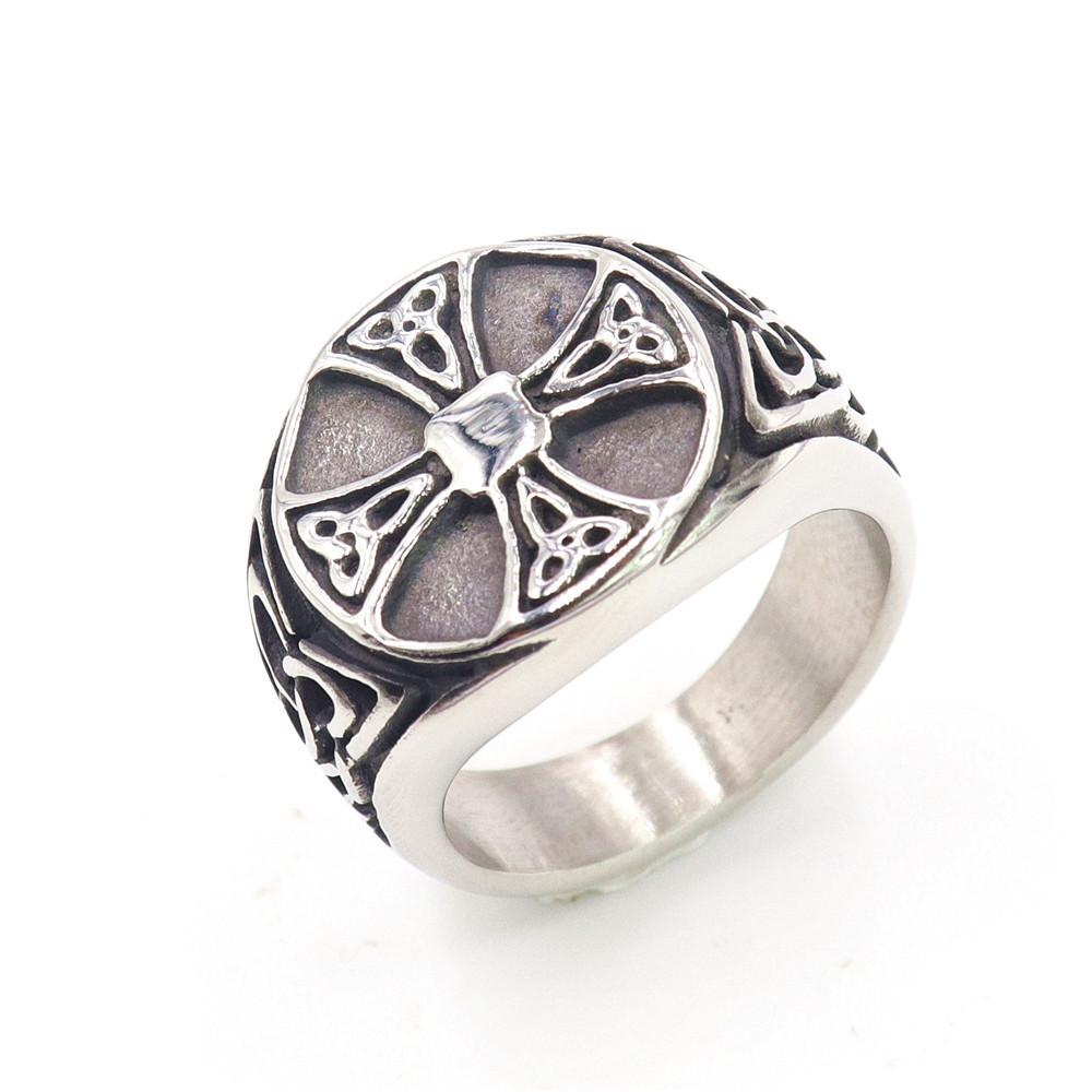 Trendy Cross Viking Men's Retro Ring