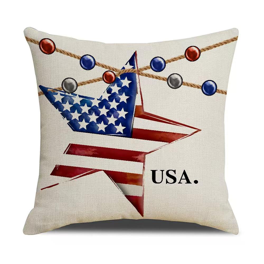 

Independence Day Pillow Cover Independence Day Sofa Living Room Cushion Cover Pillow Cover Home New Style
