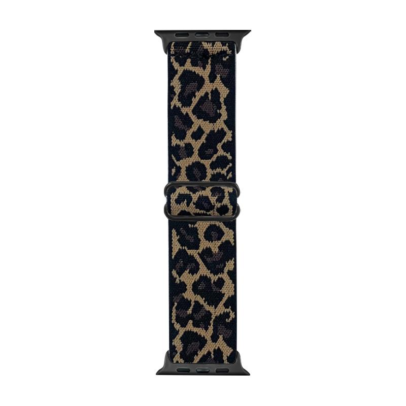 Stretchy Nylon Watch Band Compatible With iWatch  Adjustable Leopard Strap For Apple Watch Series 10 9 8 7 SE3 49mm 46mm 45mm 44mm 42mm 40mm 41mm