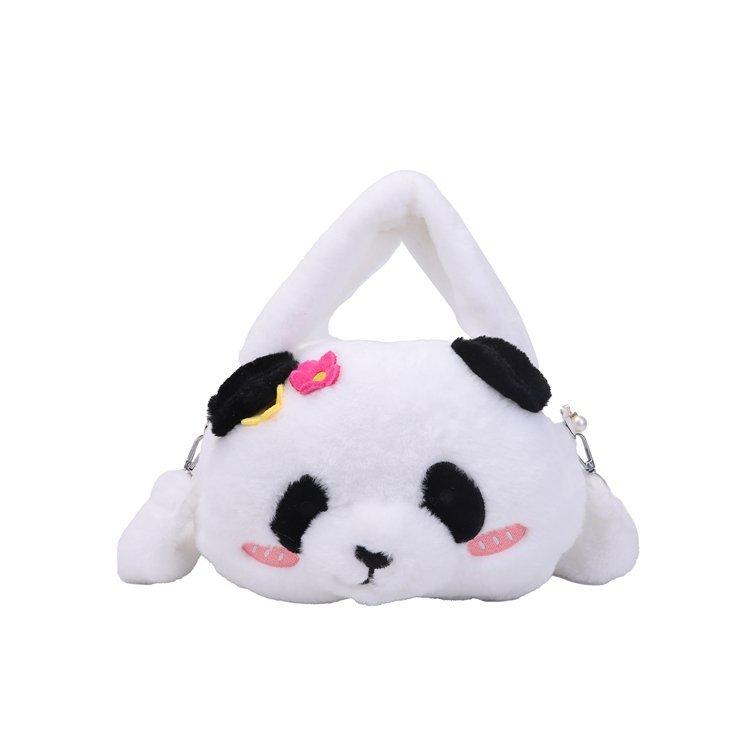 New Panda Plush Doll Casual Backpack Personality Cute Cartoon Versatile Fashion Messenger Bag
