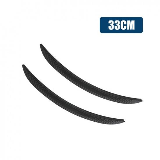 2x Black Carbon Fiber Auto Fender Mud Flap Splash Strip Guard Car Accessories