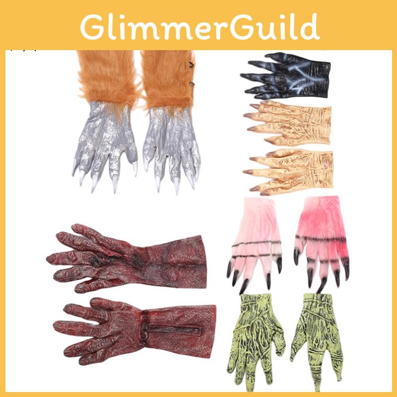 Adult And Kids Halloween Gloves Terrifying Blood Stained Werewolf Gloves