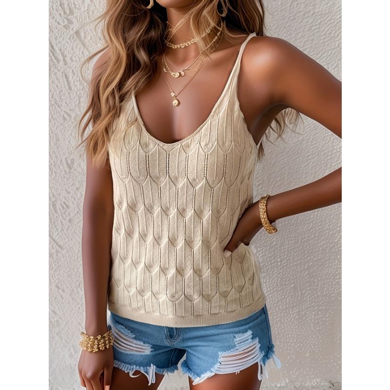 Letní Dámská Jednobarevná Košilka Vesta Pletené Špagetové Pásky Spodní Košile Ležérní Zeštíhlení