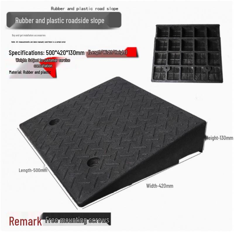Rubber Curb & Threshold Ramp Mat for Home and Car 