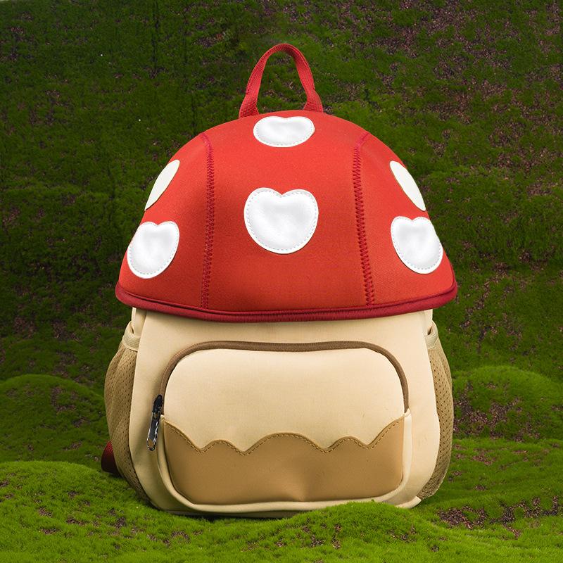 Summer New Kindergarten 3D Mushroom Book Bag 3-6 Year Old Toddler Unisex Anti Loss Schoolbags for Boys and Girls Outdoor Travel Trendy Kid Backpack
