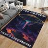 Rock Band Area Rug, Foo Fighters The Sky is a Neighborhood UFO Desert Car Synthwave Print, Music Studio Decor, Non-Slip Mat