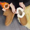 Snow boots new winter piled thickened cotton boots thick-soled waterproof and non-slip outdoor bread cotton shoes