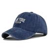 Retro Letter New York Embroidery Baseball Cap Visor Washed Cotton Baseball Hats Adjustable Peaked Cap For Man Women