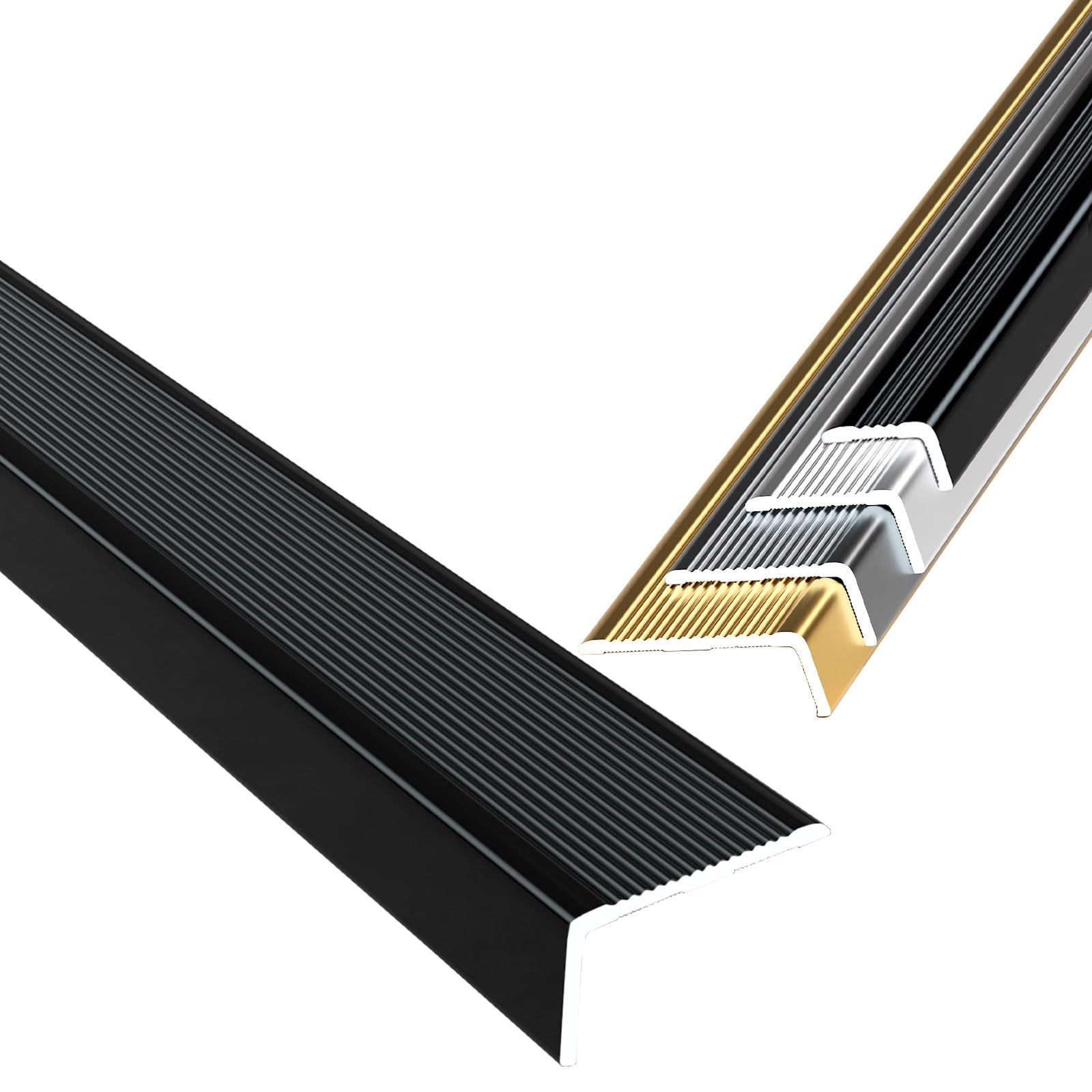 Right Angle Edge Trim Stair Edge Protector Corner Guard for Stair Stairs Anti-Slip Black 40x20mm чёрный