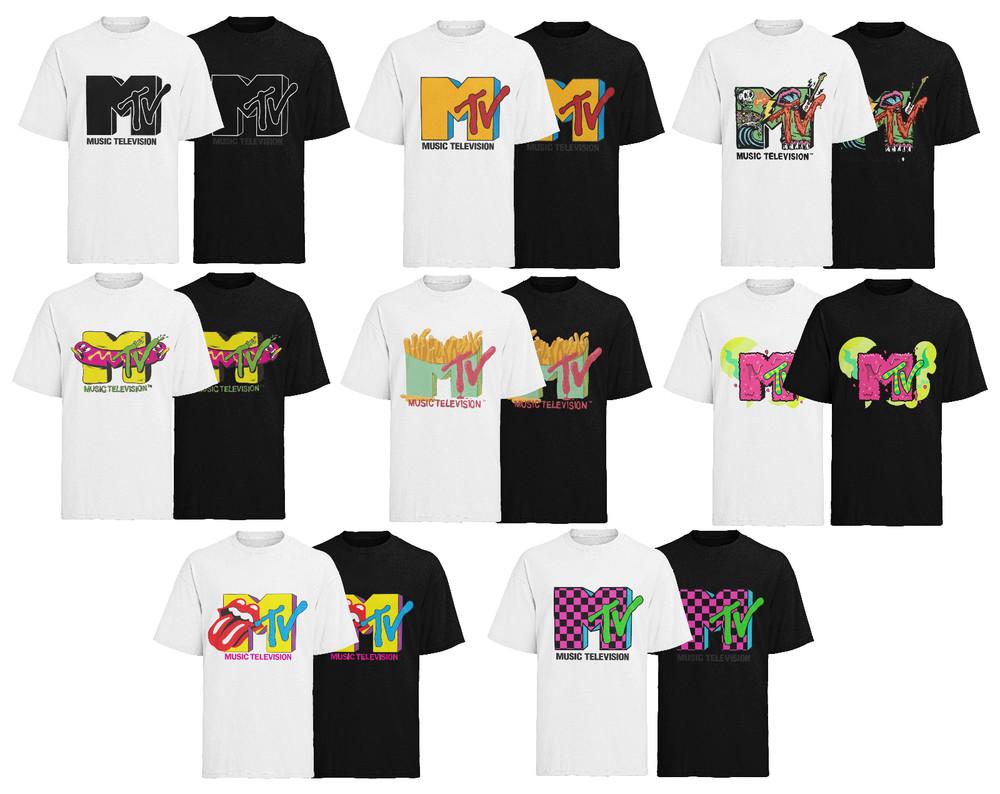 

Retro MTV Shirt Herren Musik Television 80er 90er Herren Bio Baumwolle XL