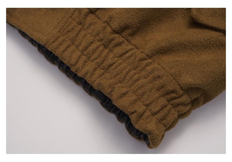 FEE THE END Men's Retro Suede Workwear Jacket - Loose Lapel Silhouette