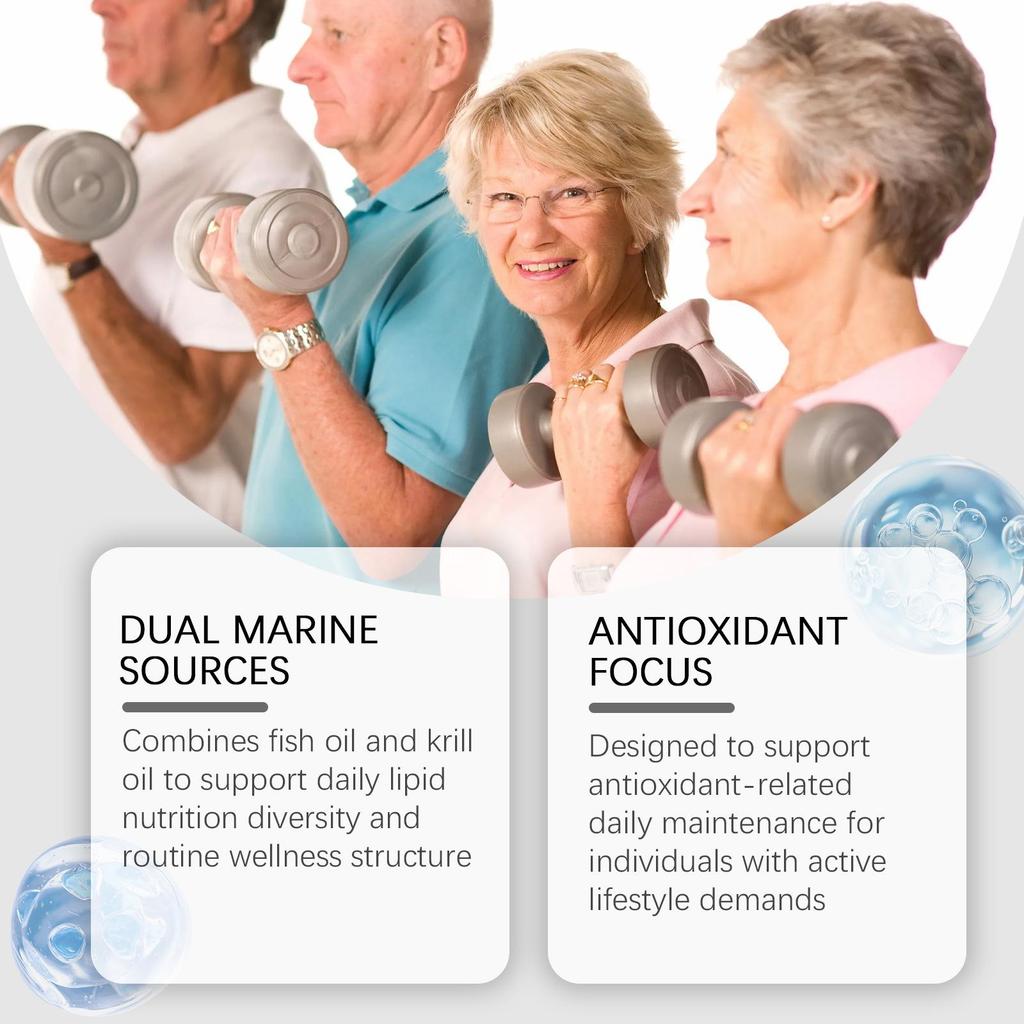 DOCTEAT Astaxanthin Fish Oil Capsules - Gentle Daily Support for Body Comfort.