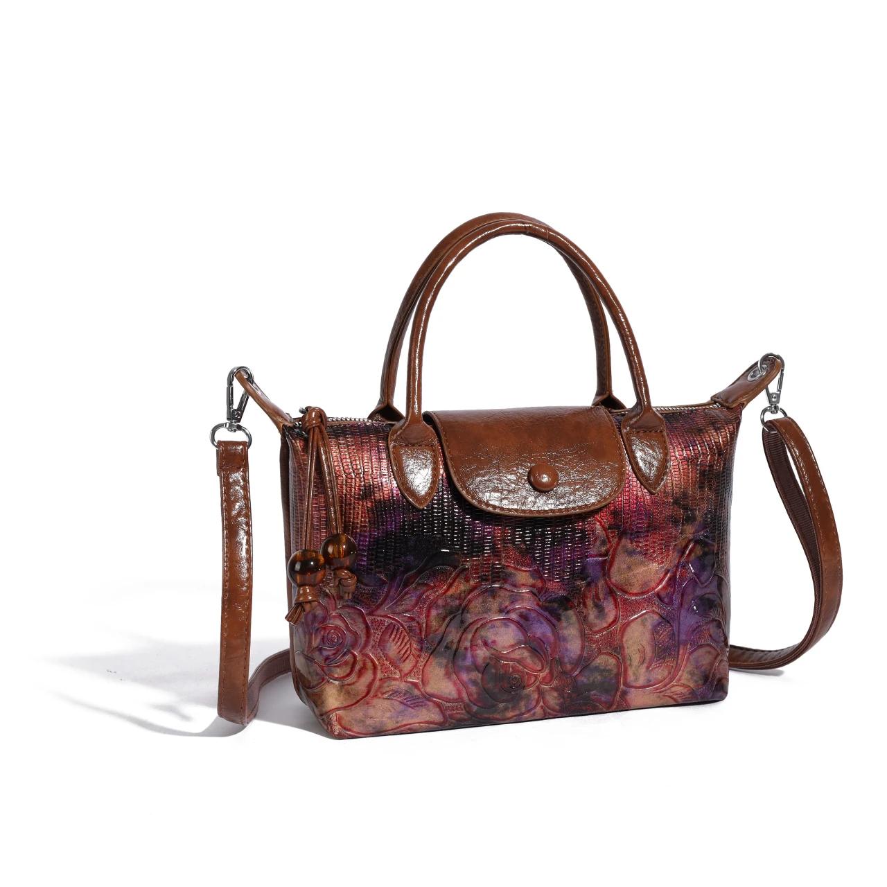 

Women S Wax Oil Leather Tote Large Capacity Shoulder Crossbody Bag Premium Durable Quality Useful Practical Reliable