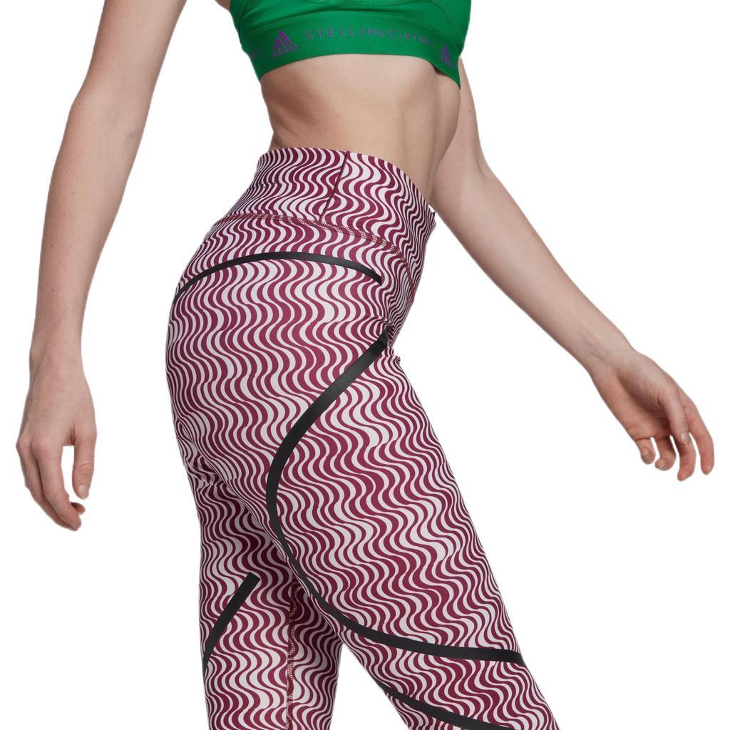 Adidas X Stella McCartney Logo Elastic High-Waisted Sports Pants Women Pants Red HG6885