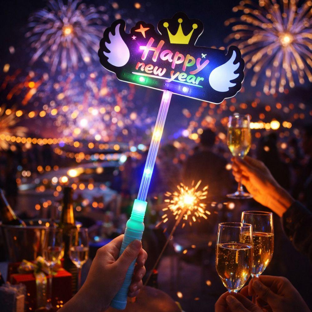 Glowing in Dark LED Glow Hair Bands Fun Luminous Rod New Year Glow Sticks Birthday Party