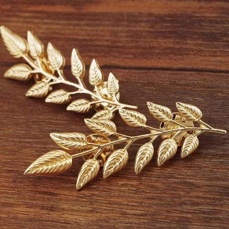 New Vintage Leaf Shirt Collar Pin Collar Brooch for Women's Brooch Metal Brooch Clothes Sweater Decorative Pin Fashion Jewelry
