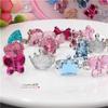 10/24/36/Set Niedliche Cartoon Acryl Kleine Ringe Herzförmige Geschenkbox Set Harz Kinderspielzeug Schmuck Das Beste Weihnachtsgeschenk Ringe