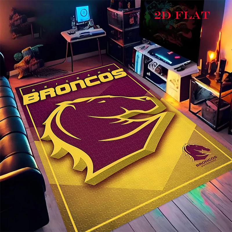 Brisbane Broncos Pride Carpet Rug for Living Room Bedroom Home Sofa Decoration,Kids play Nonslip Floor Mat