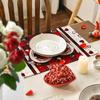 Red Black Love Mother's Day Placemats Set of 4, 12x18 Inch Seasonal Holiday Table Mats for Party Kitchen Dining Decoration