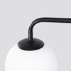 Kinkiet Ścienny Czarny Szklana Biała Kula Do Łazienki Przedpokoju 1Xg9 8W Astral Sollux Lighting