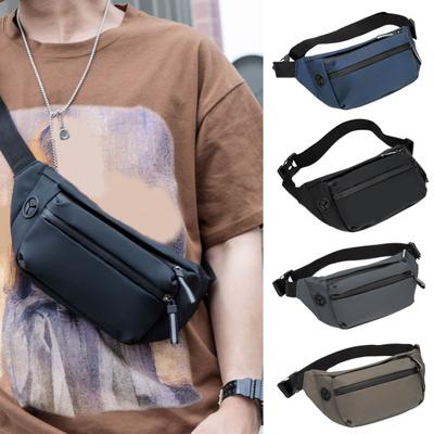 Pásová taška Viacnásobné vrecká Vodotesná Oxd tkanina Rýchloupínacia spona Nastaviteľná Men Fanny Pack Crossbody Hrudník