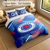3Pcs Bedding Set Custom Name Text, 1 Sheet 2 Pillowcases Home Bed DecorRangers FC