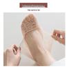 Women's Plus Size Lace-Trimmed Invisible Boat Socks - Breathable, Cotton Anti-Slip, Low-Cut.