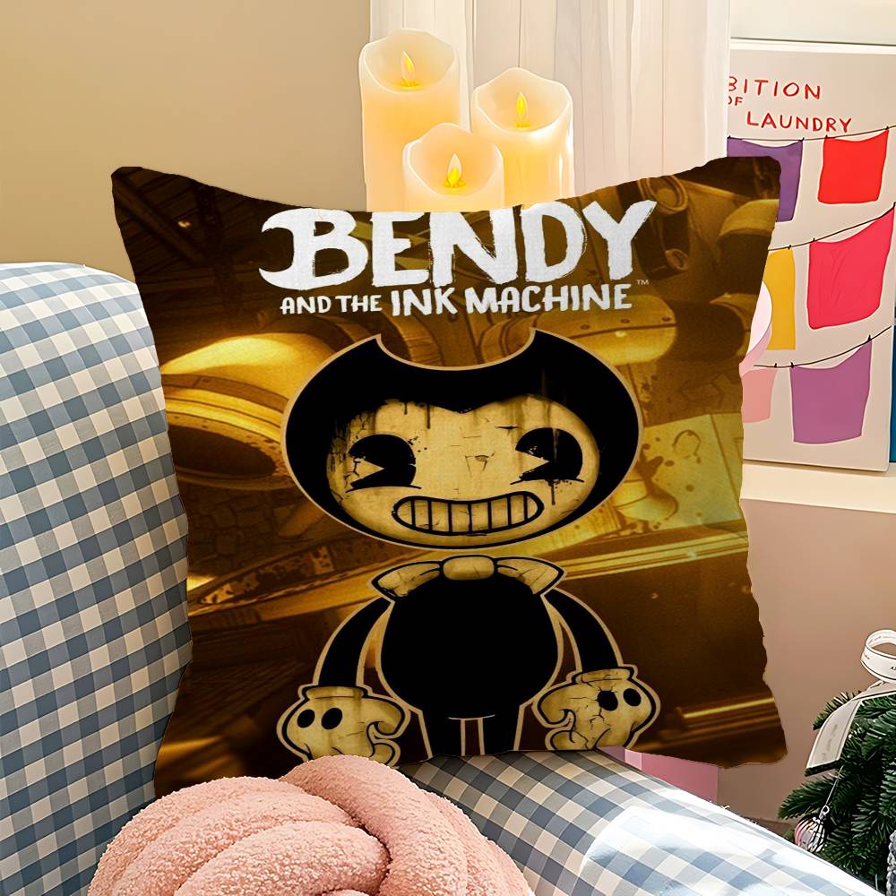 

pc Game Bendy And The Ink Machine Pillow Cushion Cover Pillowcase Living Room Sofa Home Decor Customized 30X30cm