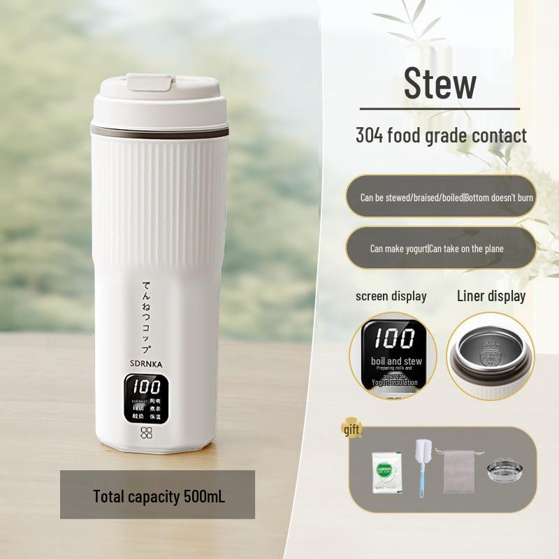 Japan SDRNKA Portable Electric Travel Kettle - Small Insulated Hot Water Boiling Cup