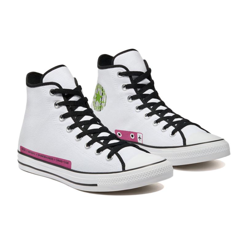 Converse Chuck Taylor All Star Comfortable Versatile High-top Canvas Shoes Unisex White Black Pink