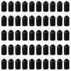 50pcs Black Round Rubber End Caps 6.5 mm Safety Cover Durable Screw Thread Protectors  Round tubes