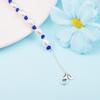 Freshwater Cultured Pearl Blue Cord Chain Bracelet 100 %925 Sterling Silver Jewelry For Sister Wife Mother Friends Gift B145