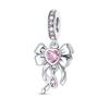 Cute Pink Rose Cherry Blossom Crown Charm Pendant Bead DIY Bracelet Jewelry Accessory