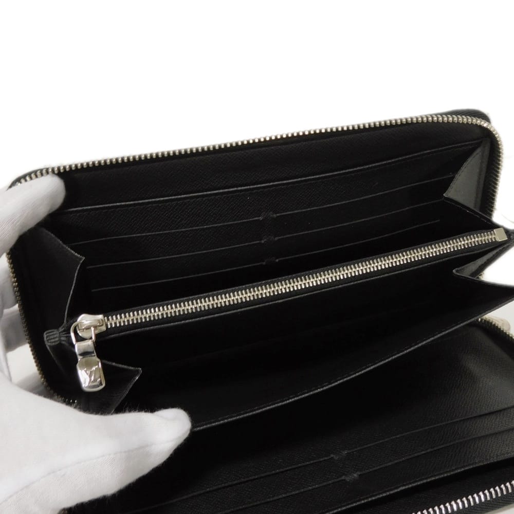 Used 12564 Zippy Organizer NM N60111 7940 Logo Black Gray Zip Around Damier Graphite Noir Men's from Japan AUTHENTIC