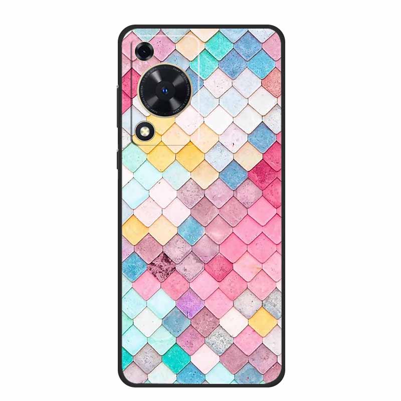 Coque For Huawei Nova Y72 Case Fashion Marble Black Silicone Soft Phone Cover Case For Huawei Nova Y72 Back Cover Case Y 72 Capa