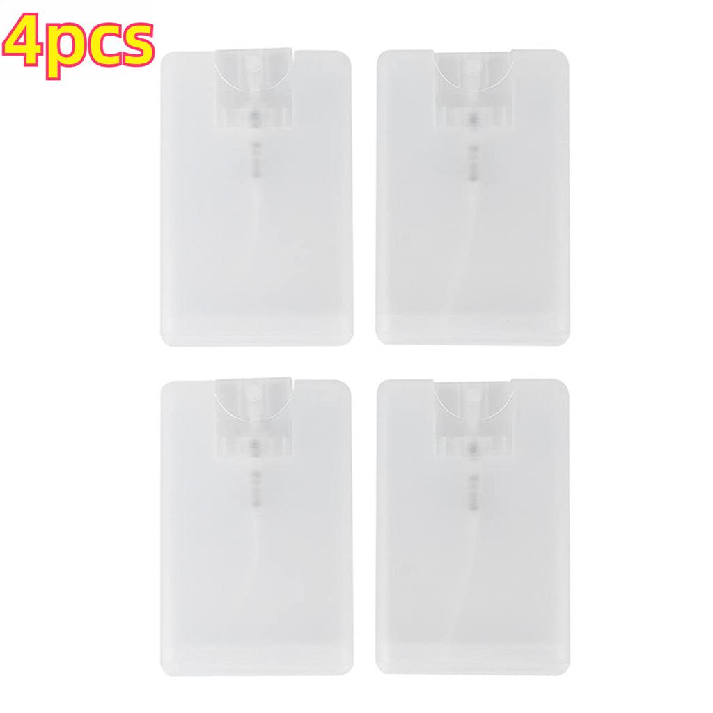 4/8 PCS Slim 20ml Spray Bottles Credit Card Size Refillable Mist Sprayers for Perfume Toner Insect Repellent Outdoor Travel
