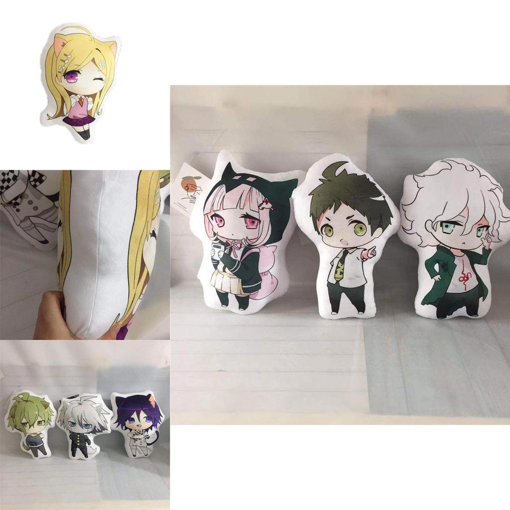 Adorable Danganronpa Plush Toy Soft Stuffed Pillow Featuring Nanami Chiaki And Nagito Komaeda