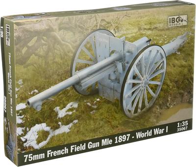 IBG 1/35 Französische 75mm Schneider M.1897 Feldkanone, Typ Erster Weltkrieg, Plastikmodellbausatz PB35067