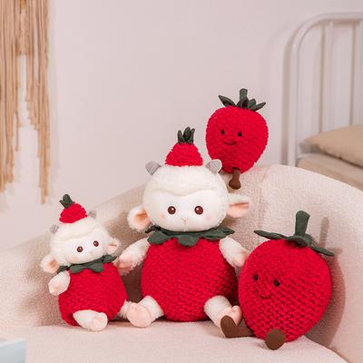 New Sheepberry Exhalation Doll Little Sheep Strawberry Plush Toy Super Soft Soothing Doll Sleeping with Toys