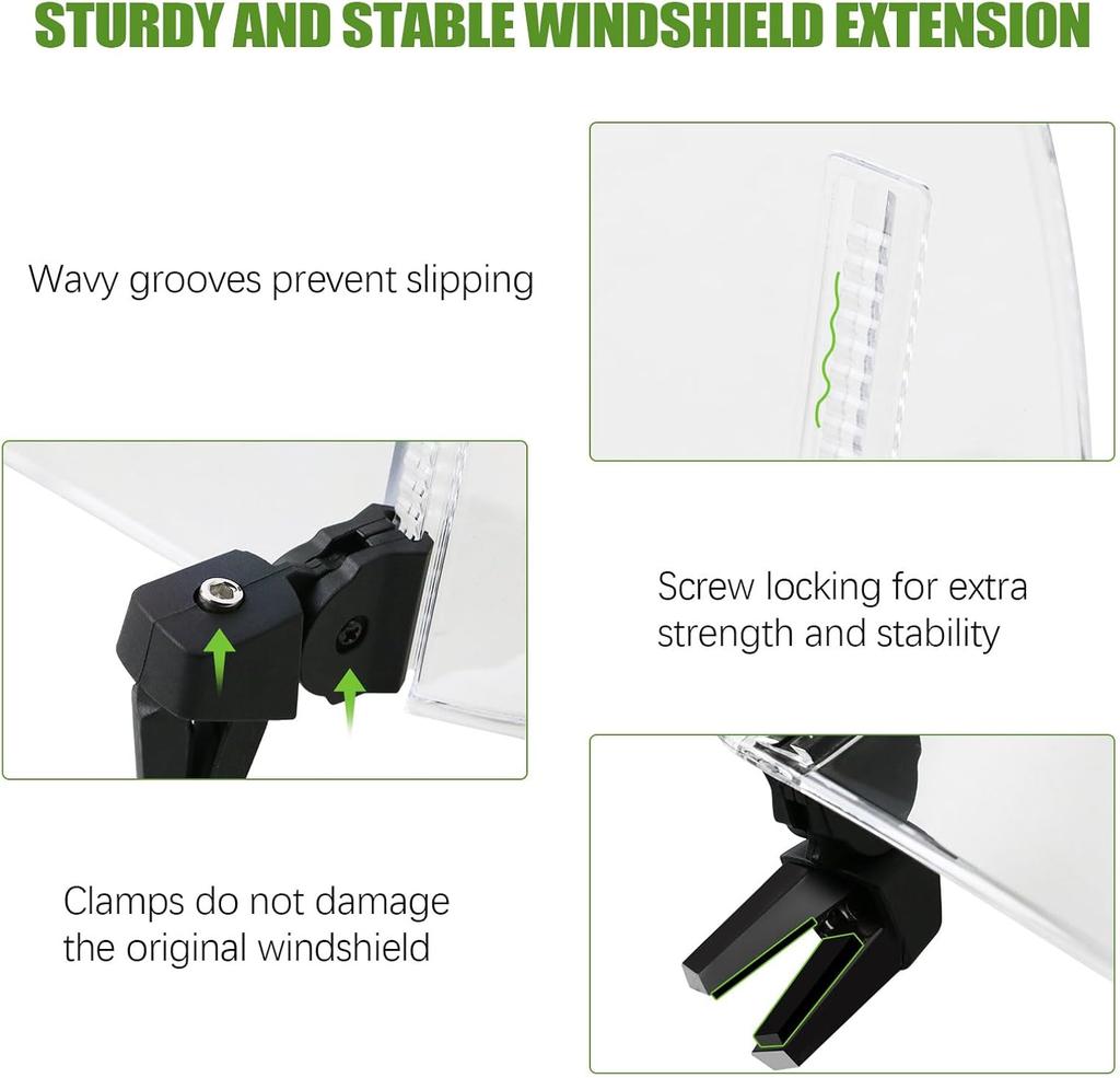 Motorcycle Windshield Adjustable Universal Windscreen Wind Deflector Spoiler Extension for Kawasaki for Honda for BMW for Yamaha